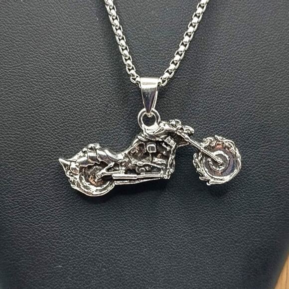 $_12.JPG?set_id=880000500F Stainless Steel Motorcycle Necklace Flame Fire Biker Valentines Birthday Gift